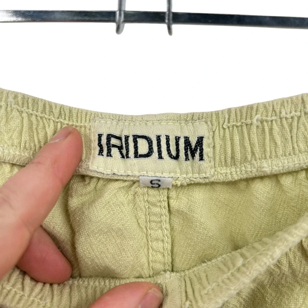 Lightweight Linen Like Pants Small Green Elastic Waist Relaxed Coastal‎ Casual